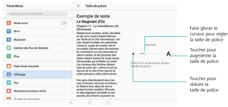 HUAWEI T3 10 16GBLTEGREY - Modifier la taille de police - 1