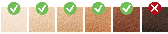 PHILIPS Bri945 - Suitable skin tones / Geeignete Hauttöne / Tonos adecuados de/piel / Teints de peau compatibles / Toni di pelle adatti / Geschikte huidtinten / Tons de pele adequados - 1