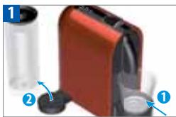 MAGIMIX 11341NESPRESSO M130U - VIDER L'APPAREIL avant une période d'inutilisation, de protection contre le gel ou avant une réparation/ EMPTYING THE SYSTEM before a period of non-use, for frost protection or before a repair - 1