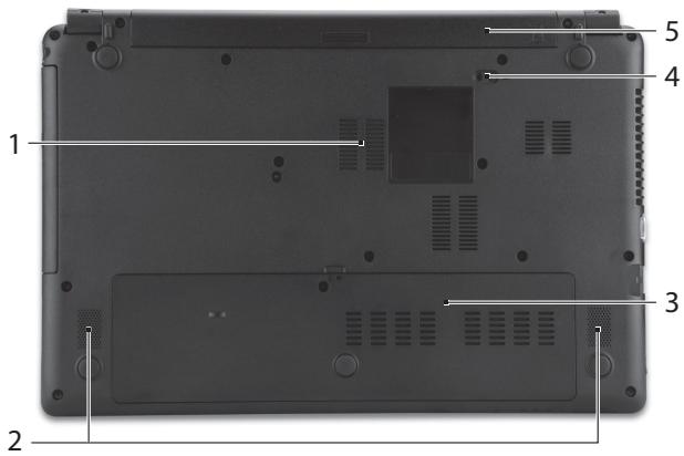 PACKARD BELL TE69BM-28204G1TMNSK - Vue de la base - 1