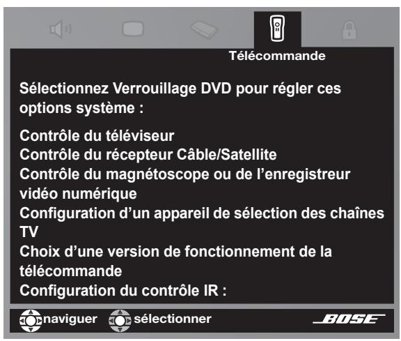 BOSER LIFESTYLE 18 Version II - Options de la télécommande - 1