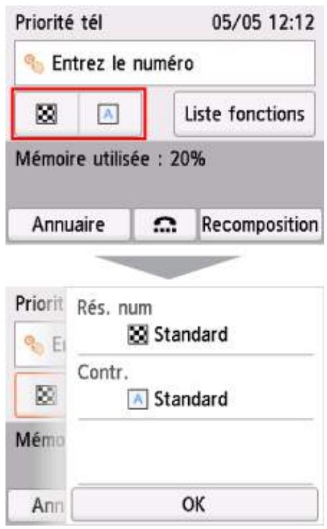 CANON TR7550 - Options d'envoi de fax - 1