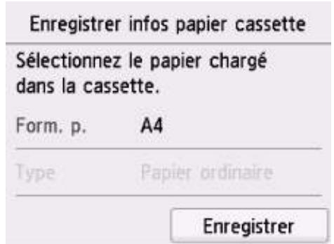 CANON TR7550 - Après le chargement du papier : - 3