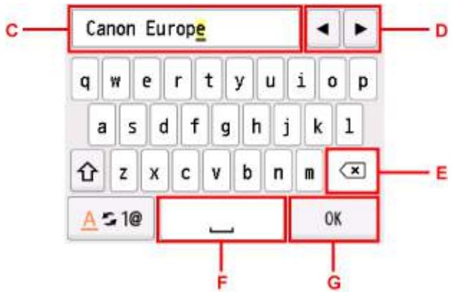 CANON TR7550 - Saisie et modification de chiffres, de lettres et de symboles - 1