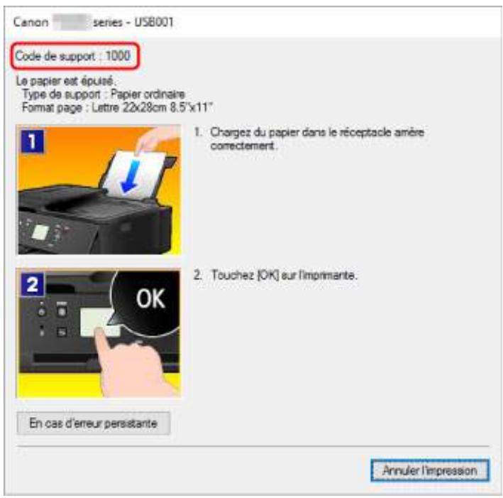 CANON TR7550 - En cas d'erreur - 1
