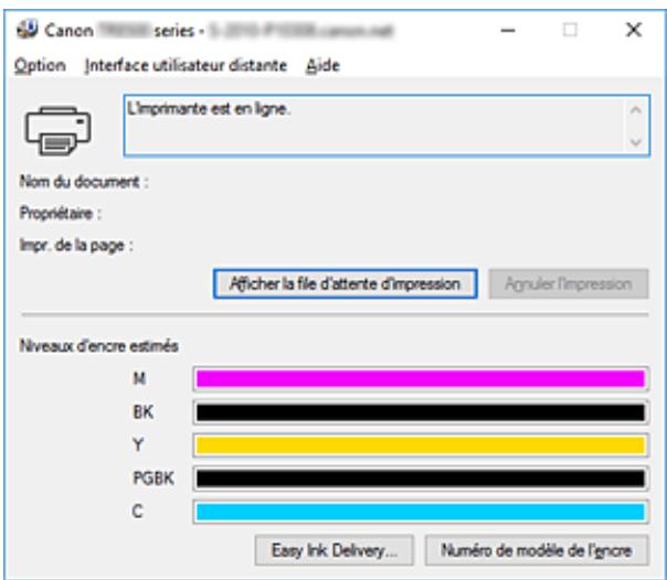 CANON TR7550 - Afficher les niveaux d'encre estimés - 1