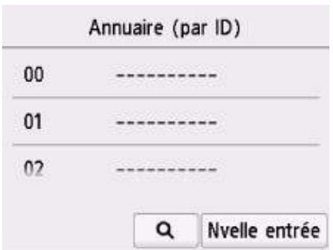 CANON TR7550 - Enregistrement du numéro de fax/téléphone des destinataires - 1