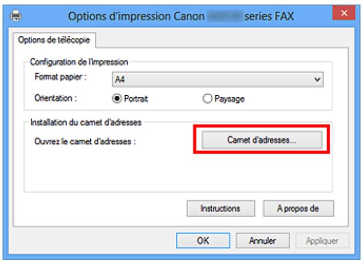 CANON TR7550 - Suppression de destinataires d'un carnet d'adresses - 1