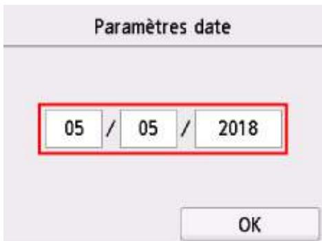 CANON TR7550 - Réglage de la date et de l'heure - 4