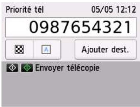 CANON TR7550 - Composez le numéro de fax/téléphone du destinataire. - 4