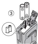 OLYMPUS FE-120X - b. Inserte las pilas - 2