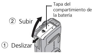 OLYMPUS FE-120X - b. Inserte las pilas - 1