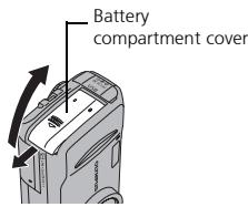 OLYMPUS FE-120X - b. Insert the batteries - 1