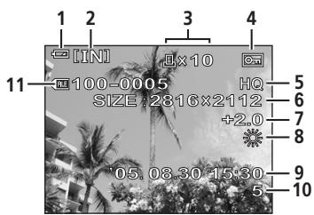 OLYMPUS FE-120X - Monitor - playback mode - 1