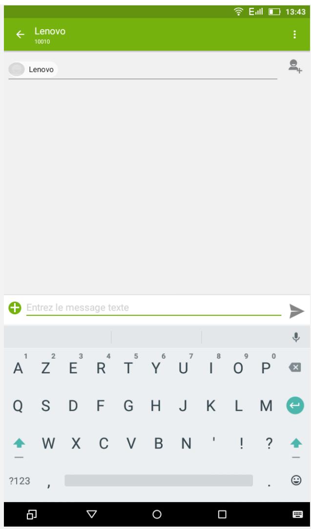 LENOVO Tab3-710 - *Envoi d'un message - 1