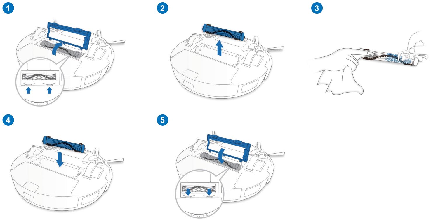 ECOVACS D600 - Brosse principale et brosses latérales - 1