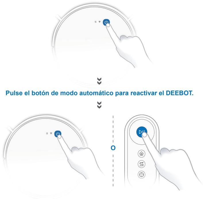 ECOVACS D600 - Pausa, reactivación, apagado - 3