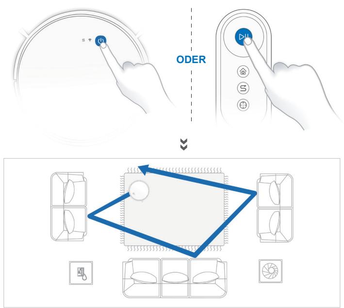 ECOVACS D600 - Reinigung im AUTO-Modus - 1