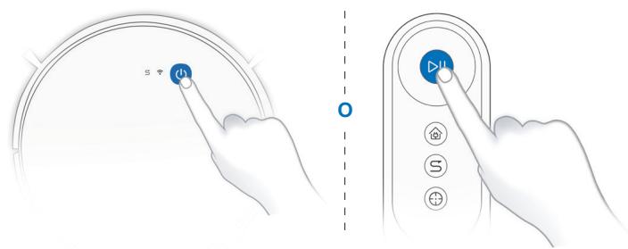 ECOVACS D600 - Pausa, reactivación, apagado - 1