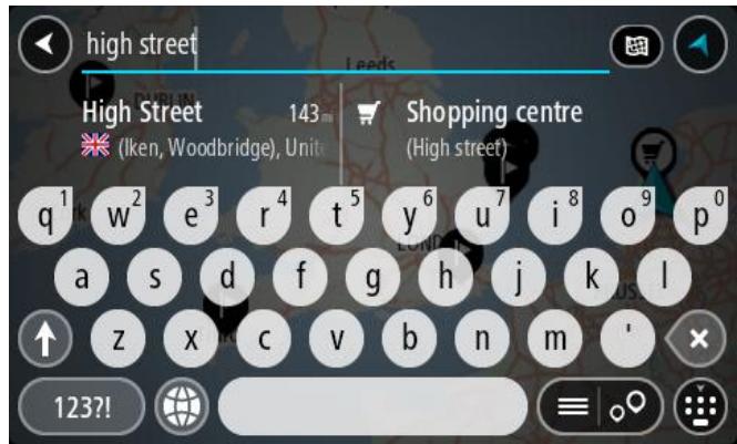 TOMTOM GPSGOCLASSIC5EUROPE49 - Utilisez le clavier pour saisir le nom du lieu vers lequel planifier un parcours. - 1