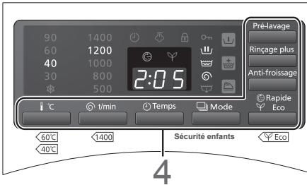 PANASONIC NA-140VS4WFR - Préparation du lavage - 1