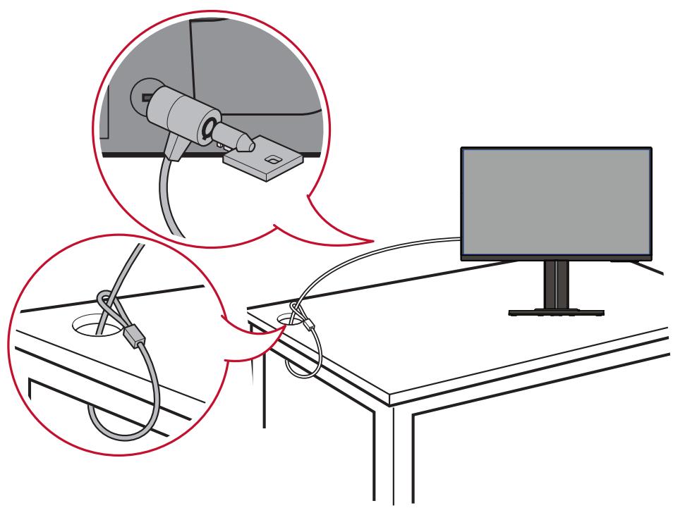 VIEWSONIC XG2705-2K - Using the Security Slot - 1