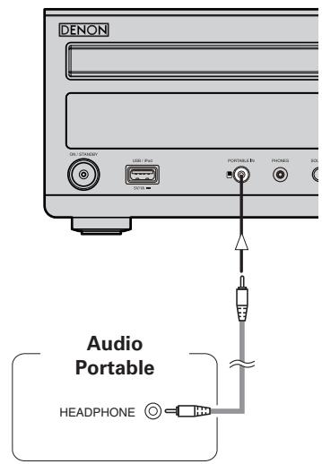 DENON D-M38 - Connexion à un lecteur portable - 1