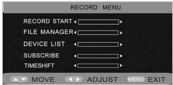 TOKA LTE-1420 - Menu enregistrement - 1