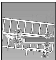 GAGGENEAU DF 241-161 - Panier à vaisselle supérieur avec des paires de roulettes en haut et en bas - 2