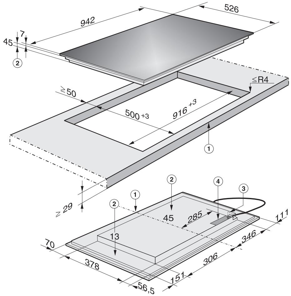 MI KM6386 - Cotes d'encastrement - 3