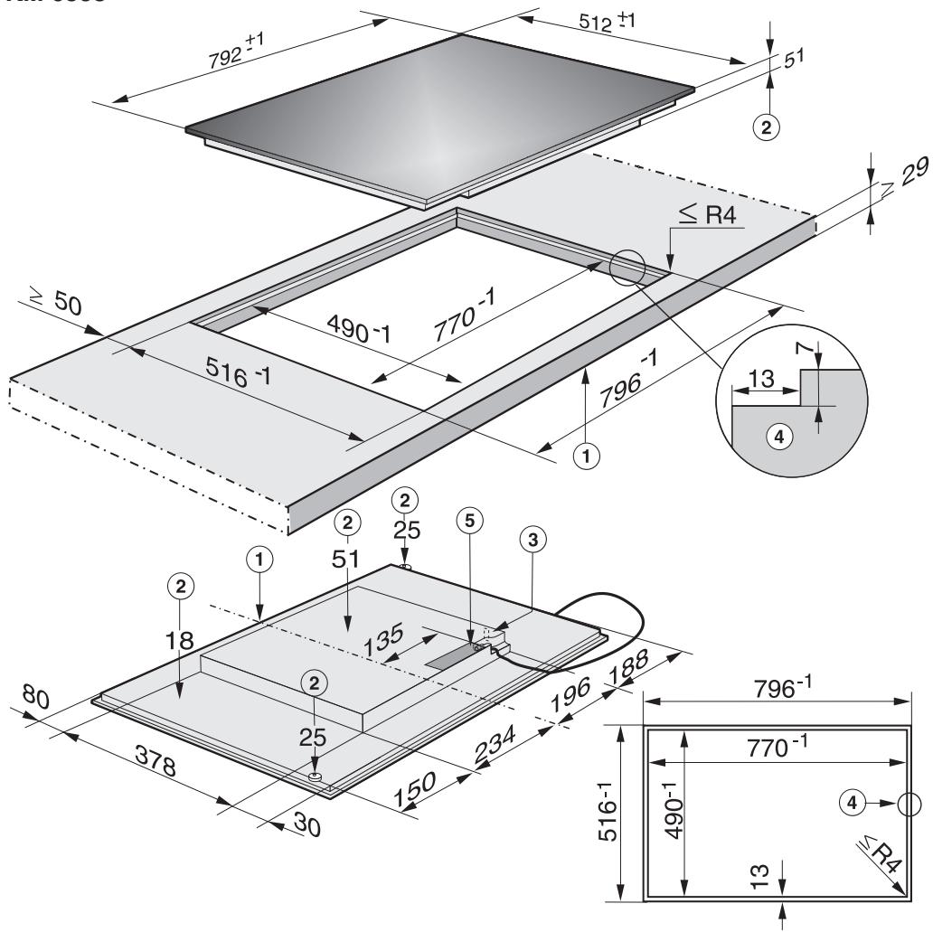 MI KM6386 - Cotes d'encastrement - 1