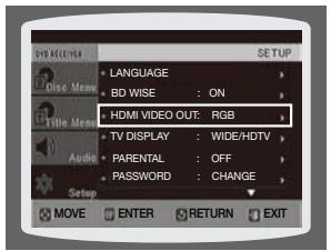 SAMSUNG HT-TZ222 - Réglage du mode de SORTIE vidéo HDMI - 1