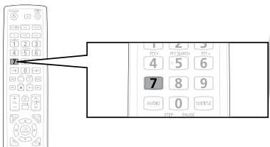 SAMSUNG HT-TZ222 - Appuyez sur la touche touche numérique 7 de la télécommande et maintenez-la enfoncée pendant plus de 5 secondes lorsque l'appareil est éteint. - 1