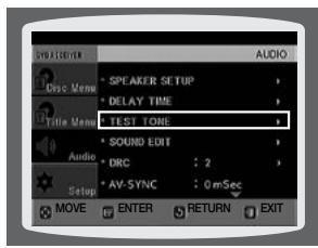 SAMSUNG HT-TZ222 - Configuration du TEST de tonalite - 1