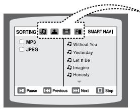 SAMSUNG HT-TZ222 - Pour dire un fichier dans l'écran du menu - 1