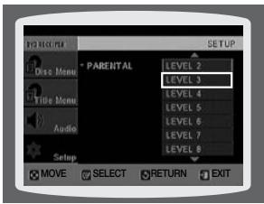 SAMSUNG HT-TZ222 - Configuration du controle parental (niveau de classement) - 2