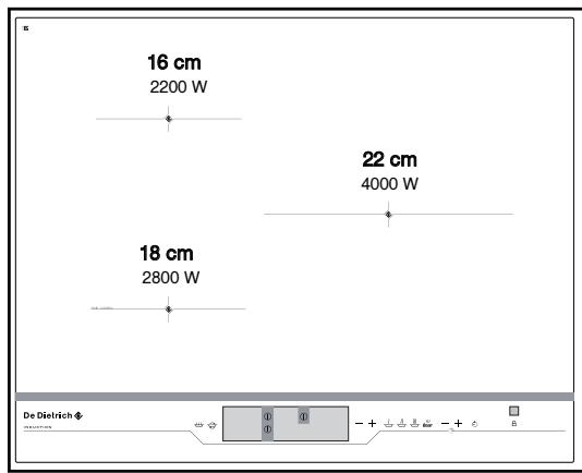 DE DIETRICH DTI1105WE - Description de votre dessus (selon modele) - 2