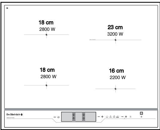DE DIETRICH DTI1105WE - Description de votre dessus (selon modele) - 1