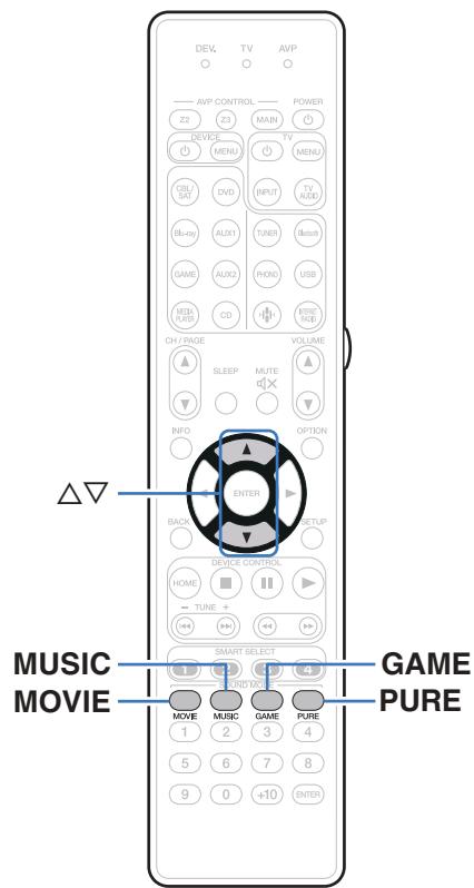 MARANTZ AV7704/N1B - Selection d'un mode d'écoute - 1