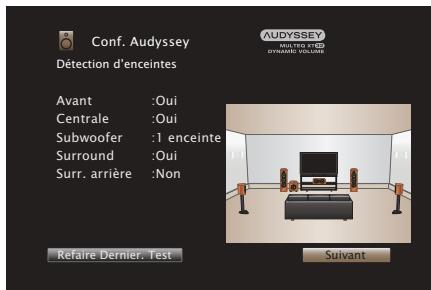 MARANTZ AV7704/N1B - Lorsque l'enceinte détectée est affichée, Sélectionnez "Suivant" puis appuyez sur ENTER. - 1