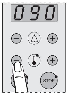 MIELE DGL5664.3INOX - Pour régler une température quel-conque: - 1