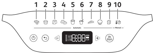 TEFAL KD8501 - Overzicht van de programme's - 1