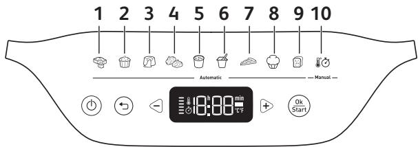 TEFAL KD8501 - Overview of the programs - 1