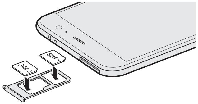 HTC U1164G0 - Insérer la carte nano SIM - 3