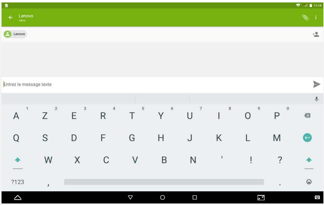 LENOVO TAB3 10 PLUS - Envoi d'un message - 1