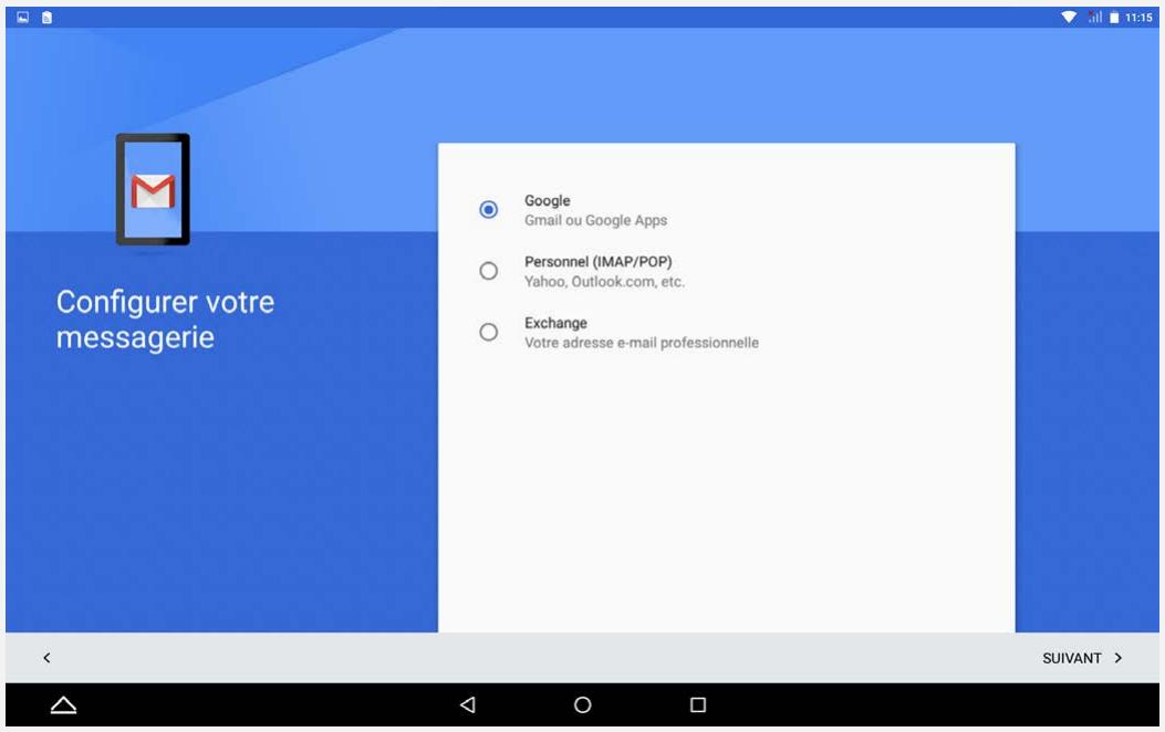 LENOVO TAB3 10 PLUS - Configuration d'un compte de messagerie - 1