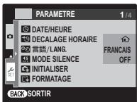 FUJIFILM F80 EXR - Affichez le menu de configuration. - 1