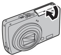 FUJIFILM F80 EXR - Fermez le couvercle du compartment de la batterie. - 1
