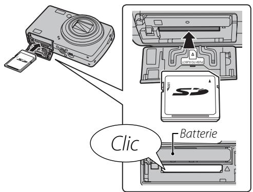 FUJIFILM F80 EXR - Insertion d'une carte mémoire - 2