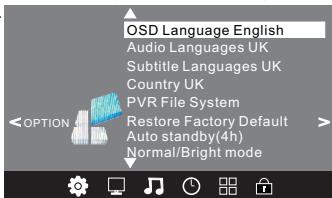 BRANDT B3914 - MENU de réglage des options - 1